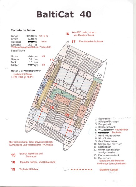 10 Grundriss original mit Änderungen Hüttermann Hüttermann Balticat 40