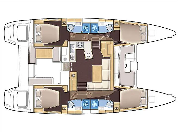 Layout Lagoon 450 F