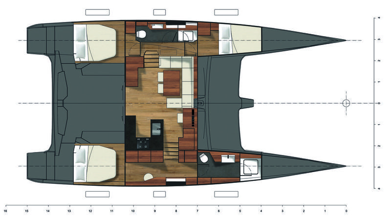 U-Galley ITA 14.99 Performance cruising catamaran with electric propulsion system